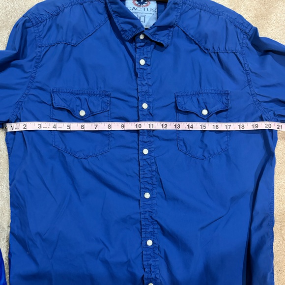 Cactus Pearl Snap Button Down Long Sleeve Shirt - Picture 8 of 8